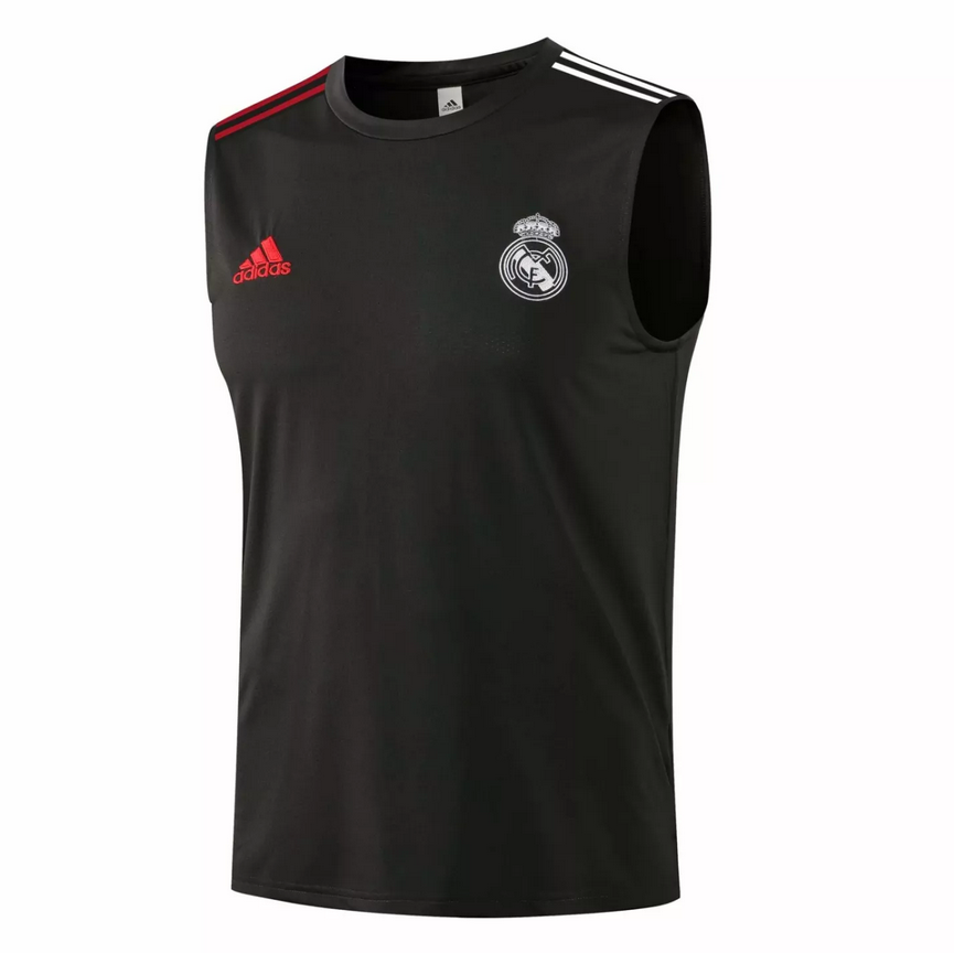 2021/22 Real Madrid Black Soccer Vest T-Shirt